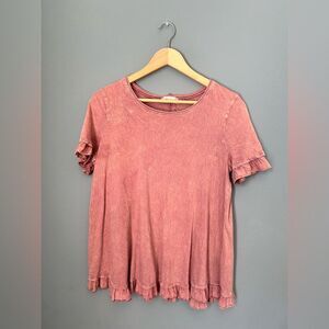 Altar’d State Wren Ruffle Tee